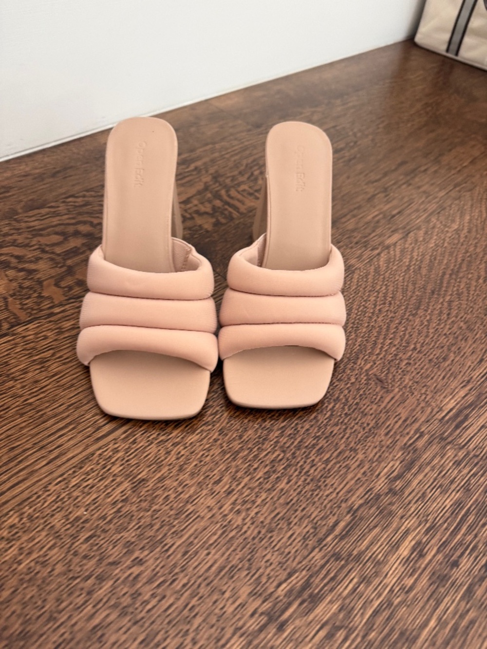 Tan/Blush Block Heel Sandal